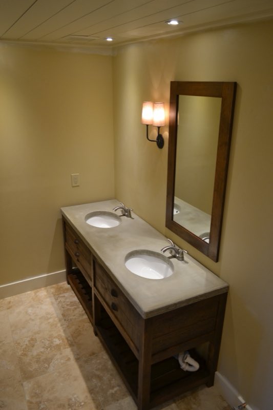 Bathroom vanity with sconce lighting